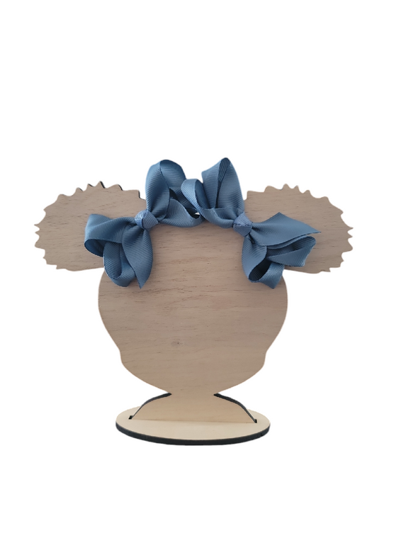 3 Inch Antique Blue Hair Bow