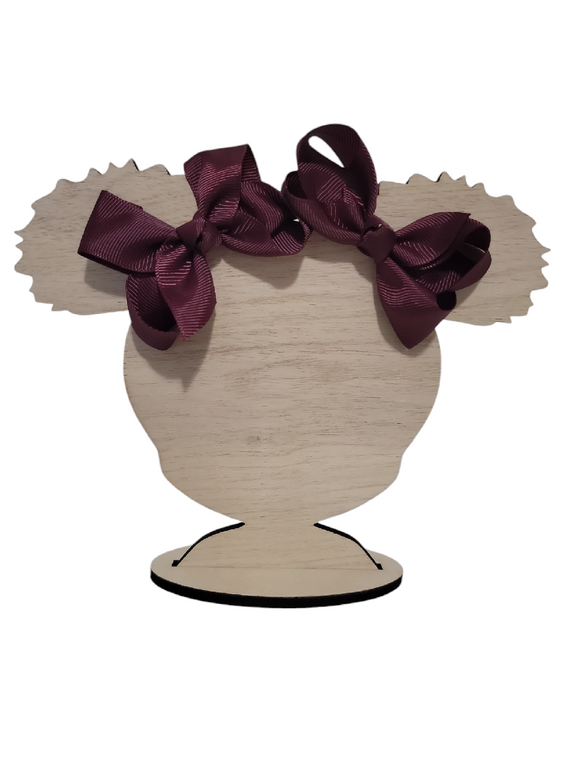 3 Inch Burgundy Hair Bow