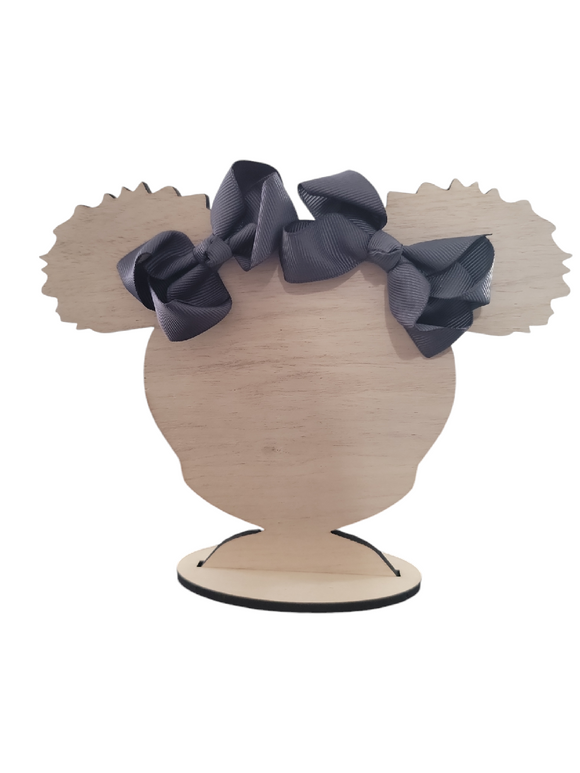 3 Inch Charcoal Hair Bow