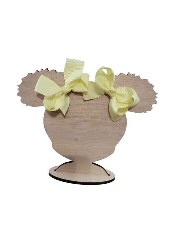 3 Inch Light Yellow Hair Bow