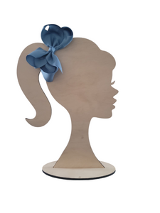 4 Inch Antique Blue Hair Bow