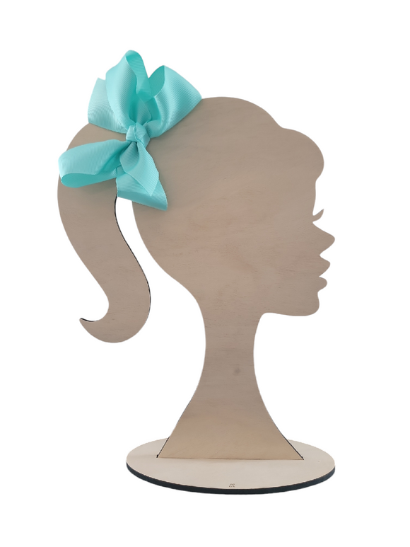 4 Inch Aqua Hair Bow