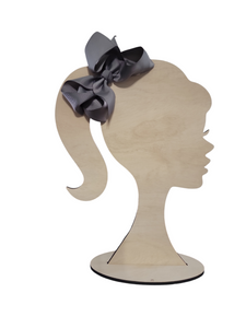 4 Inch Metal Gray Hair Bow