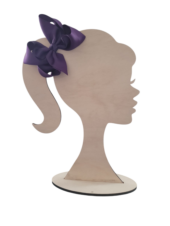 4 Inch Plum Hair Bow