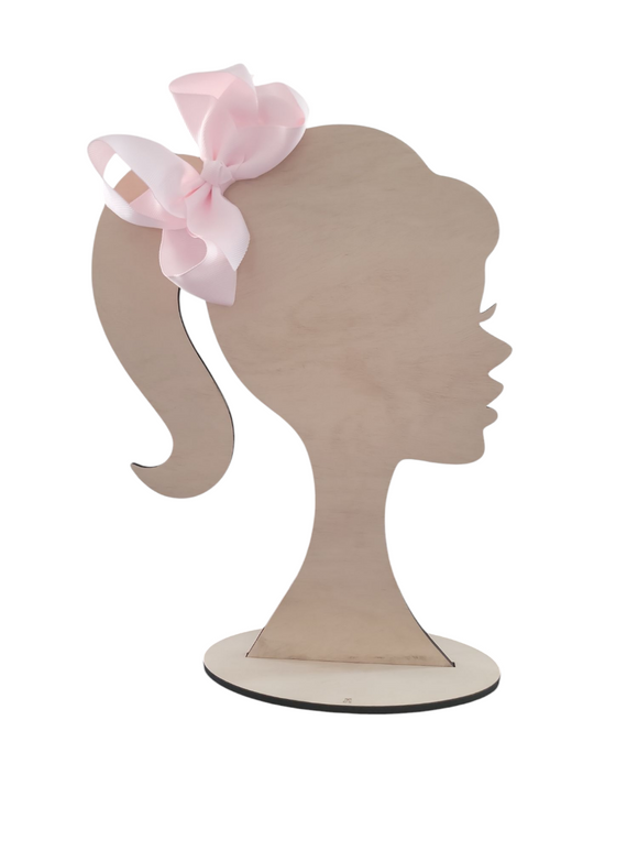 4 Inch Powder Pink Hair Bow
