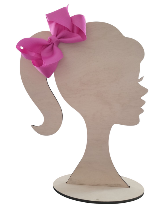 4 Inch Raspberry Hair Bow