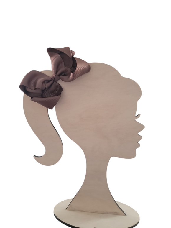 4 Inch Root Beer Hair Bow