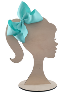 6 Inch Aqua Hair Bow