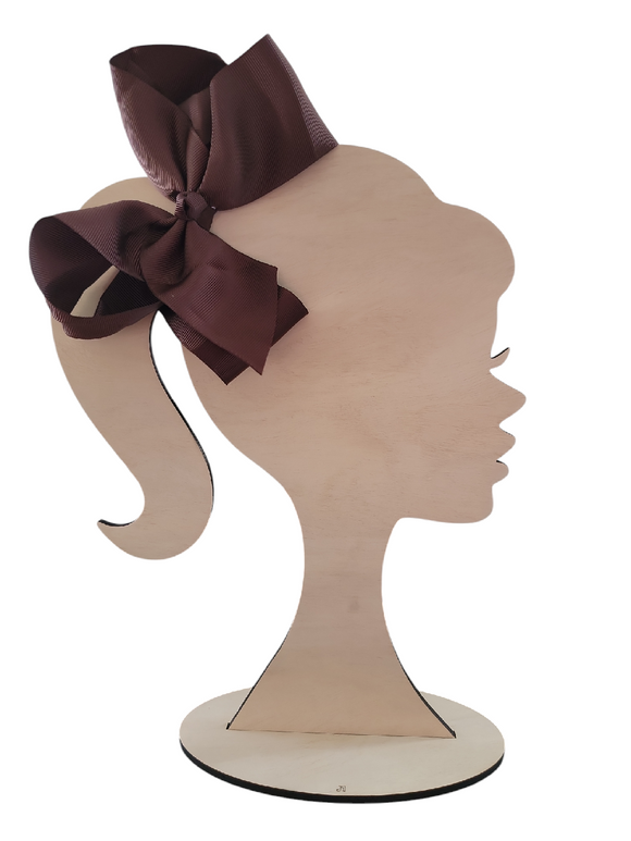 6 Inch Coffee Brown Hair Bow