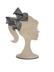 6 Inch Metal Gray Hair Bow