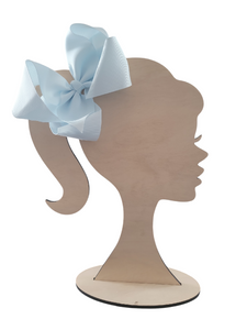 6 Inch Icy Blue Hair Bow