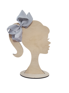 6 Inch Light Silver Hair Bow