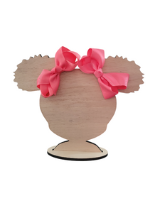 3 Inch Coral Rose Hair Bow