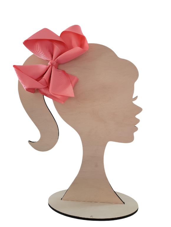 6 Inch Coral Rose Hair Bow