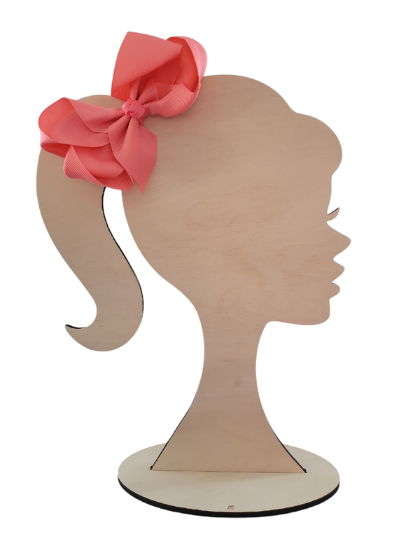 4 Inch Coral Rose Hair Bow