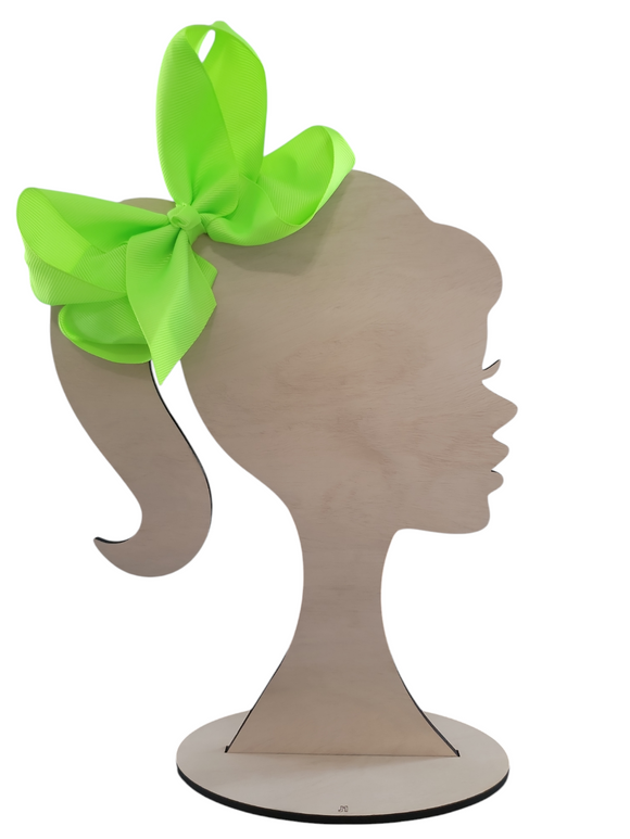 6 Inch Neon Lime Hair Bow